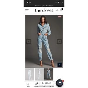 NWT Retrofete denim jumpsuit